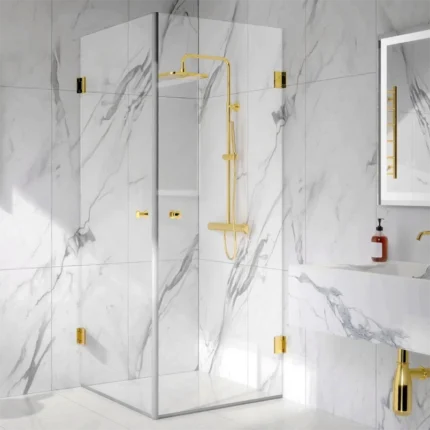 מקלחון פינתי כנפיים זהב 80*80